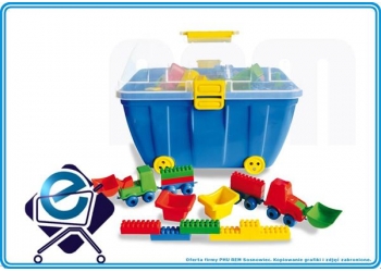 KUFEREK klocki dla dzieci K1 okna drzwi kółka 16mm