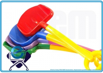 ŁOPATA bardzo duża dwukolorowa 62cm HEMAR. Do piasku, do śniegu, do zabawy.