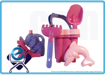 ZAMEK 7 el. - kpl. do piasku DLA DZIEWCZYNEK +10M