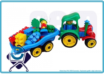 TRAKTOR z PRZYCZEPĄ i klockami K3 Hemar +3L