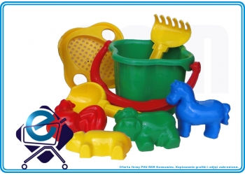 ZABAWKI do PIASKOWNICY Koniczynka - 8 el. +10M