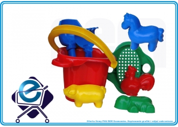 ZABAWKI do PIASKOWNICY Kogucik - 8 el. +10M