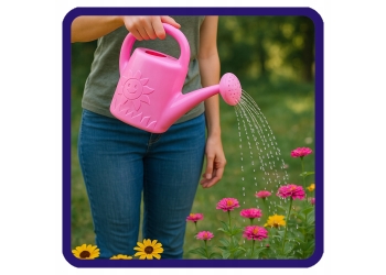 konewka Słoneczko różowa zabawka ogrodowa dla dzieci mała lekka 1,8 litra