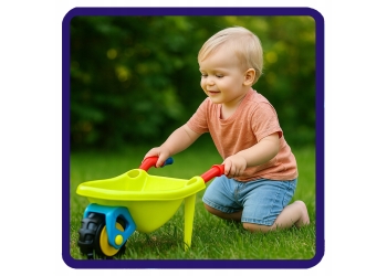 TACZKA OGRODOWA DużA dla dzieci do piasku piaskownicy plażę POLSKA HEMAR lm