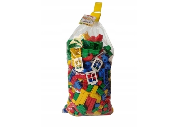 POLSKIE klocki konstrukcyjne plastikowe HEMAR K1 zestaw MAX w worku
