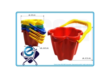 Wiaderko KWIATEK dla dzieci, duże wysokie Polskie, od 10 mies.