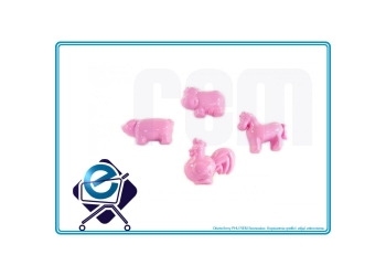 4 FOREMKI piaskownicy Kogut Koń Hipopotam Świnka R