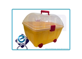 POJEMNIK KUFEREK z kółkami na zabawki ŻÓŁTY