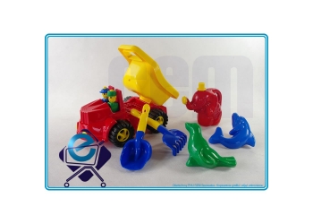 JEEP - samochód wywrotka z dodatkami do piaskownicy i konewką Słoń / HEMAR