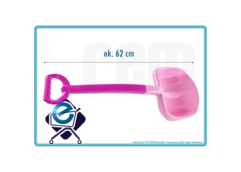 ŁOPATA duża dwukolorowa 62cm dla dziewczynek +10M